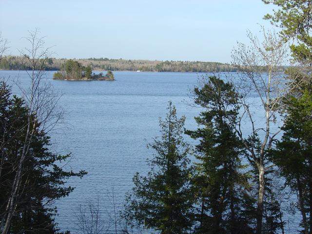 Wide open around the little island